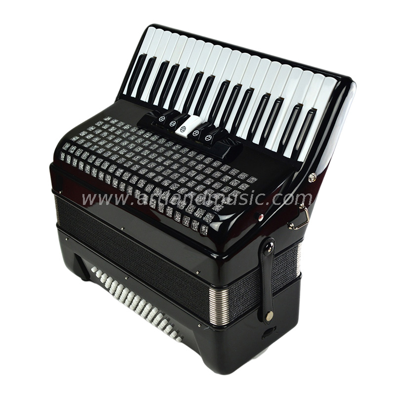 34 Teclas 72 Bajo Piano Acordeón Negro (AT3472) 5 Coro