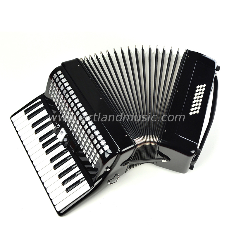 30 teclas 24 bajo acordeón de piano negro (AT3024-B) 3 coro