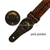 Correa de guitarra de piel de tigre con bolsillo para púas (GST01)
