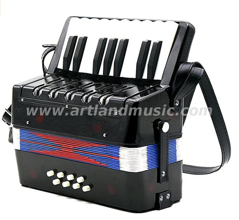 Mini acordeón de Piano de juguete pequeño de 17 teclas y 8 bajos, instrumento Musical educativo para niños, regalo con caja de Color