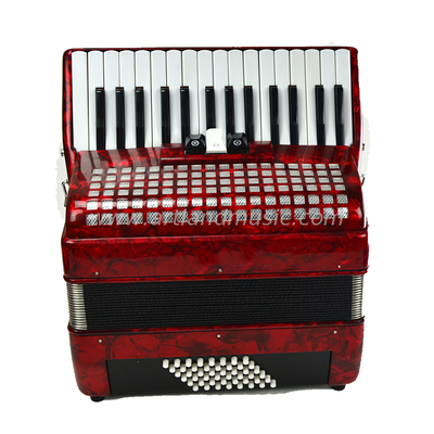 30 teclas 48 bajo acordeón de piano rojo (AT3048-B) 3 coro