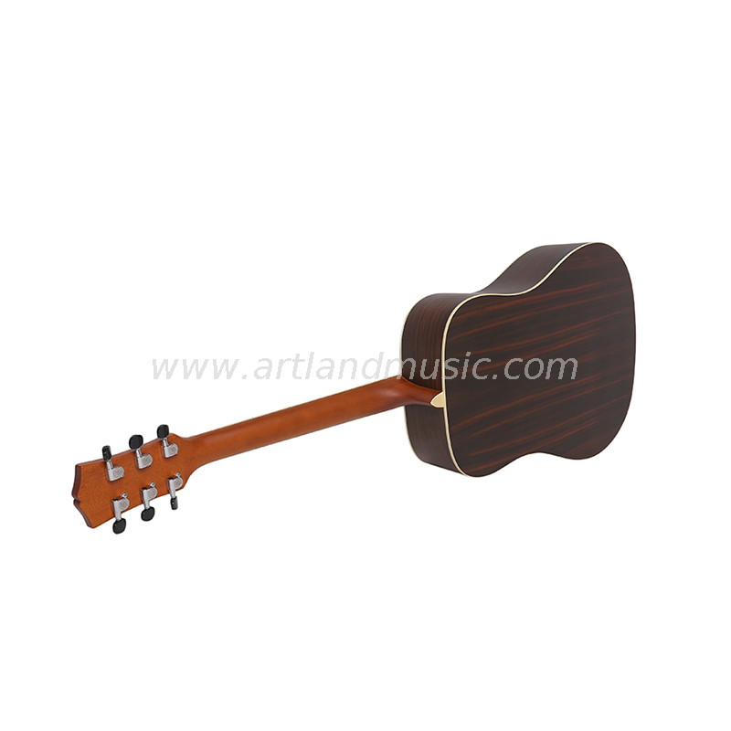 Proveedor de guitarra acústica Guitarra acústica trasera y lateral de palisandro con tapa de abeto (AG4218)