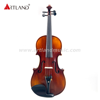 Violines hechos a mano con barniz de espíritu antiguo y bonita llama （Av55s）