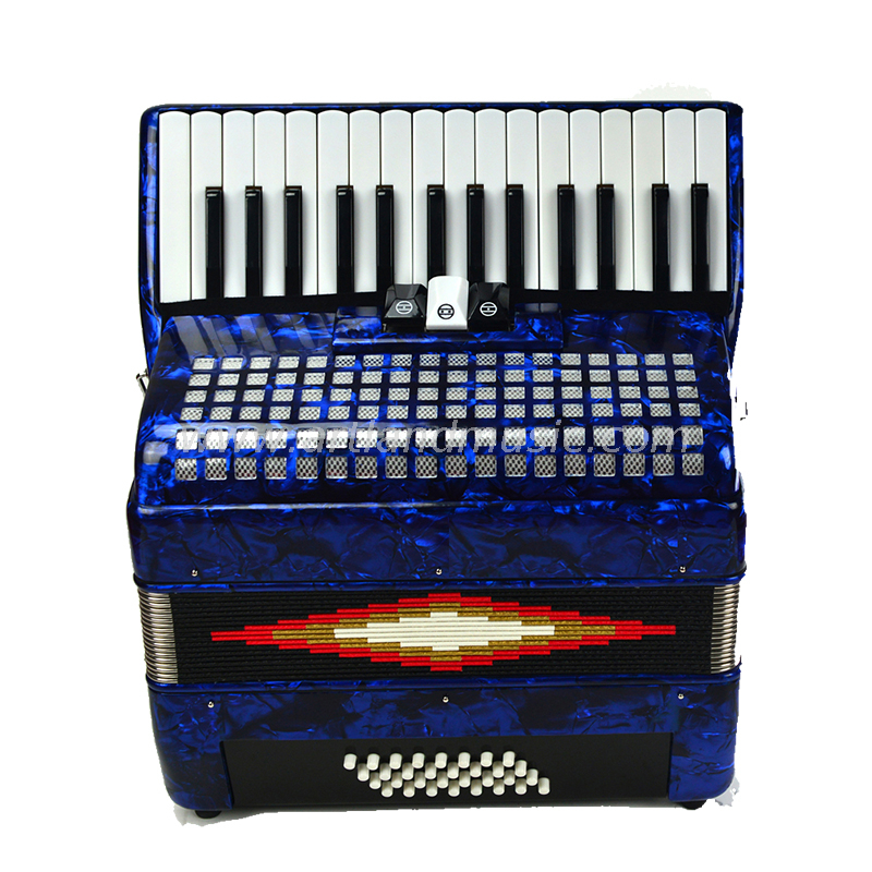 30 teclas 32 acordeón de piano bajo azul (AT3032-B) 3 coro